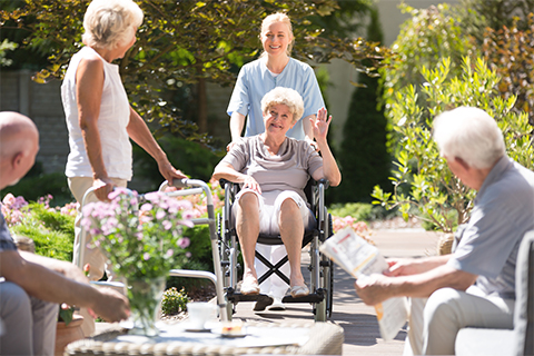 Caregiver Taking Senior to Activity